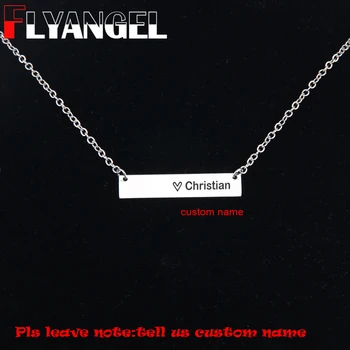 FLYANGEL Custom Engraved Name Fashion Necklace Jewelry Bar Necklace Women Man Jewelry For Lover Couples Father Mother Gifts
FLYANGEL Custom Engraved Name Fashion Necklace Jewelry Bar Necklace Women Man Jewelry For Lover Couples Father Mother Gifts