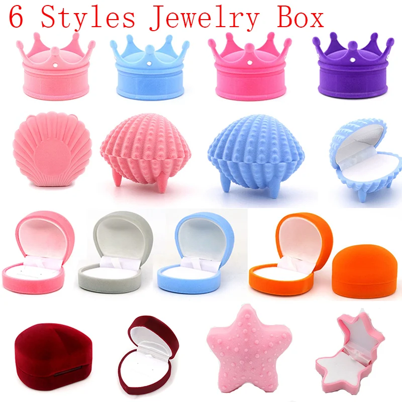 1Pc Luxury Velvet Crown Shell Heart Jewelry Gift Box Wedding Engagement Ring Box For Necklace Earring Bracelet Packaging Display
1Pc Luxury Velvet Crown Shell Heart Jewelry Gift Box Wedding Engagement Ring Box For Necklace Earring Bracelet Packaging Display