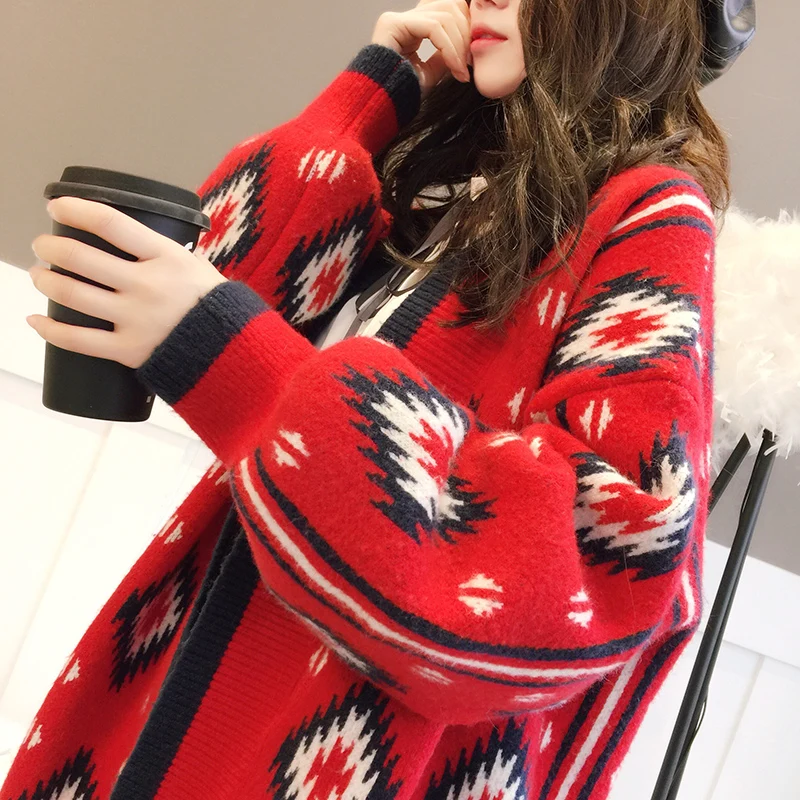 2018 new winter women thickening long loose cardigan sweater coat spring red sweater Christmas outwear jacket tops
2018 new winter women thickening long loose cardigan sweater coat spring red sweater Christmas outwear jacket tops