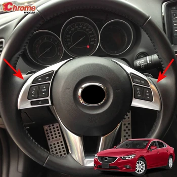 For Mazda 6 Atenza GJ 2013 2014 2015 2016 Chrome Steering Wheel Panel Cover Button Switch Trim Sticker Decoration Car Styling
For Mazda 6 Atenza GJ 2013 2014 2015 2016 Chrome Steering Wheel Panel Cover Button Switch Trim Sticker Decoration Car Styling