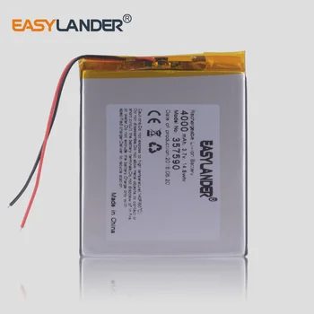 3pcs/lot 357590 3.7V 4000mah Lithium polymer Battery with Protection Board For PDA Tablet PCs Digital Products E-book DVR
3pcs/lot 357590 3.7V 4000mah Lithium polymer Battery with Protection Board For PDA Tablet PCs Digital Products E-book DVR