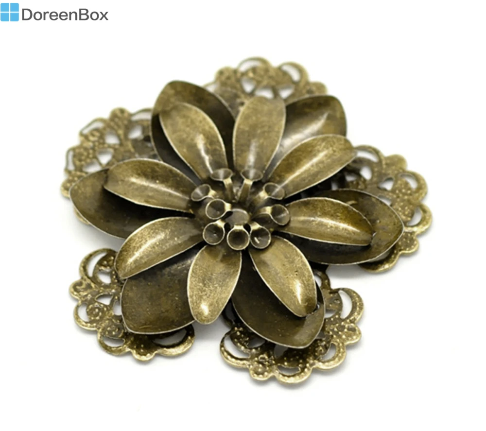 10 PCs Doreen Box Filigree Flower Embellishment Findings Alloy Antique Bronze Color 5.3x5.1cm For DIY Jewelry Making Wholesale
10 PCs Doreen Box Filigree Flower Embellishment Findings Alloy Antique Bronze Color 5.3x5.1cm For DIY Jewelry Making Wholesale