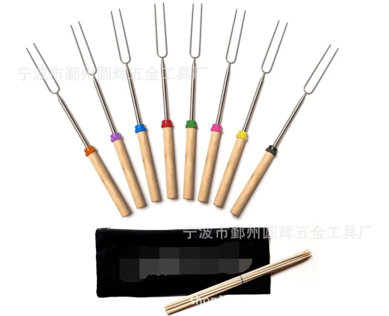 8Pcs/set BBQ Forks Camping Campfire Stainless Steel Wooden Handle Telescoping Barbecue Roasting Fork Sticks Skewers barbeque
8Pcs/set BBQ Forks Camping Campfire Stainless Steel Wooden Handle Telescoping Barbecue Roasting Fork Sticks Skewers barbeque