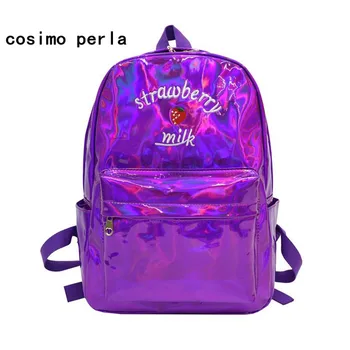 Japanese School Bags Laser Women Backpacks Hologram Strawberry Embroidery PU Large Capacity Preppy Style Travel Girls Rucksack
Japanese School Bags Laser Women Backpacks Hologram Strawberry Embroidery PU Large Capacity Preppy Style Travel Girls Rucksack