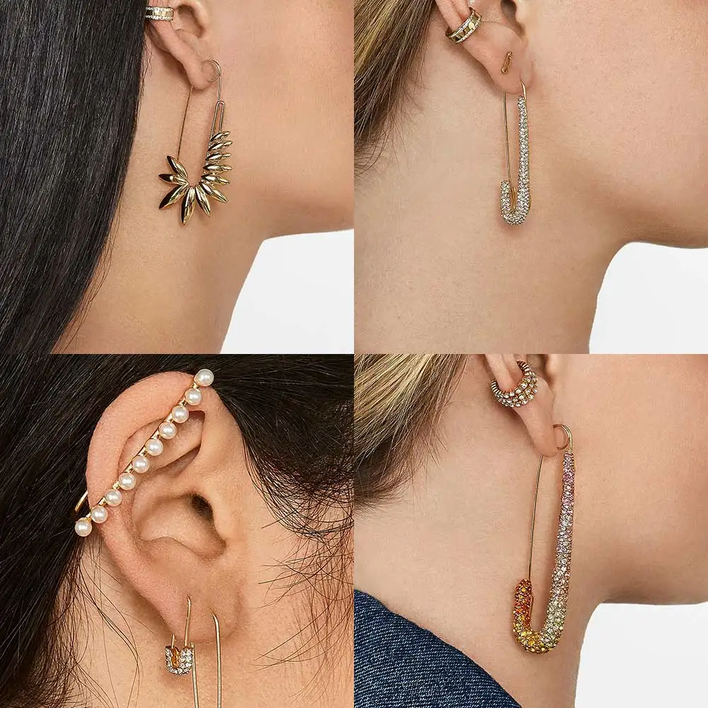 Ladyfirsy Crystal Safety Pin Drop Earrings Pearl Ear Cuff for Women Individuality Girl Statement Earrings Jewelry Wholesale Gift
Ladyfirsy Crystal Safety Pin Drop Earrings Pearl Ear Cuff for Women Individuality Girl Statement Earrings Jewelry Wholesale Gift