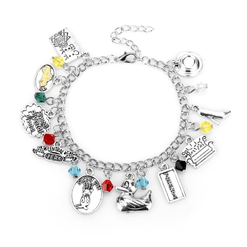 TV Friends Charms Bracelet Central Perk Coffee Time Pendant Bangles Jewelry Cosplay Accessories Props Christmas Gift for Fans
TV Friends Charms Bracelet Central Perk Coffee Time Pendant Bangles Jewelry Cosplay Accessories Props Christmas Gift for Fans