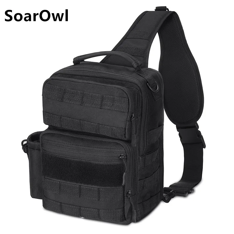SoarOwl Tactical Sling Bag Pack Small Military Rover Shoulder Sling Backpack with Concealed Carry Bag and 2 Detachable Holsters
SoarOwl Tactical Sling Bag Pack Small Military Rover Shoulder Sling Backpack with Concealed Carry Bag and 2 Detachable Holsters