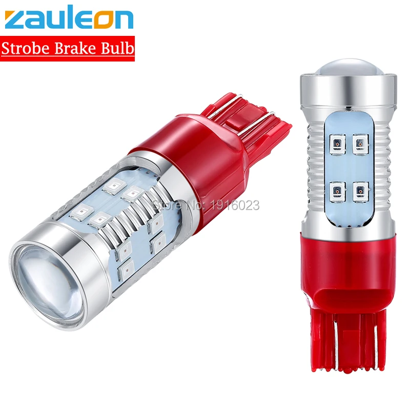 Zauleon 2pcs 7443 T20 Red Strobe Flashing Warning LED Bulbs For Car Tail Brake Lights W21/5W Auto LED light car styling
Zauleon 2pcs 7443 T20 Red Strobe Flashing Warning LED Bulbs For Car Tail Brake Lights W21/5W Auto LED light car styling