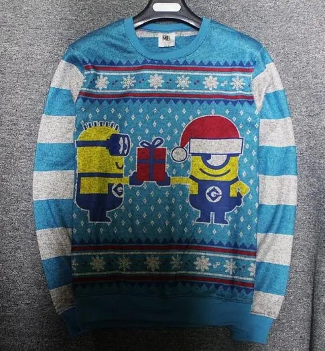 Blue Winter Sweater Men Christmas Autumn Cartoon Anime Thin Sweater Sweatshirt Big Size Little Yellow Man Large Chest 108-170cm
Blue Winter Sweater Men Christmas Autumn Cartoon Anime Thin Sweater Sweatshirt Big Size Little Yellow Man Large Chest 108-170cm