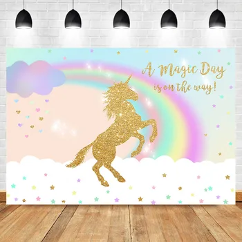 Magical Rainbow Gold Unicorn Backdrop Glitter Unicorn Birthday Photo Background Holy Unicorn Children Party Photography Backdrop
Magical Rainbow Gold Unicorn Backdrop Glitter Unicorn Birthday Photo Background Holy Unicorn Children Party Photography Backdrop