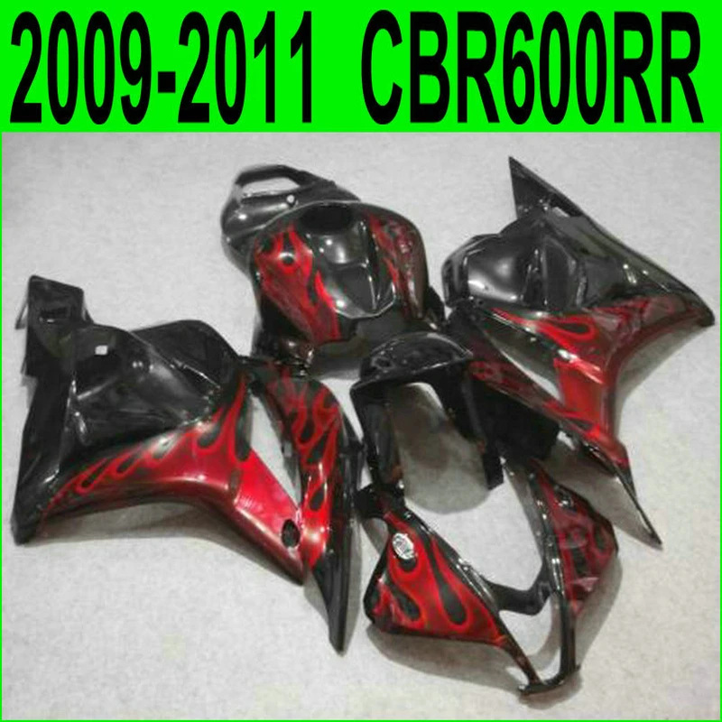 Injection molded hot sale fairing kit for Honda CBR600RR 09 10 11 red flames black fairings set CBR600RR 2009 2010 2011 NJ16
Injection molded hot sale fairing kit for Honda CBR600RR 09 10 11 red flames black fairings set CBR600RR 2009 2010 2011 NJ16