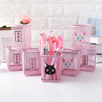 Pink girl pen holder Korean cartoon metal iron mesh multi-functional office desktop pen holder pencil box large capacity storage
Pink girl pen holder Korean cartoon metal iron mesh multi-functional office desktop pen holder pencil box large capacity storage