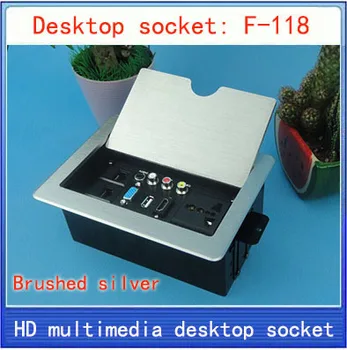 HDMI Tabletop socket / hidden/ multimedia information outlet box/network RJ45 video Audio VGA USB interface desktop socket F-118
HDMI Tabletop socket / hidden/ multimedia information outlet box/network RJ45 video Audio VGA USB interface desktop socket F-118