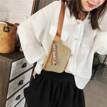 Straw Woven Shoulder Messenger Handbags Women Waist Fanny Belt Packs Phone Money Pouch Casual Knitting Small Crossbody Chest Bag
Straw Woven Shoulder Messenger Handbags Women Waist Fanny Belt Packs Phone Money Pouch Casual Knitting Small Crossbody Chest Bag