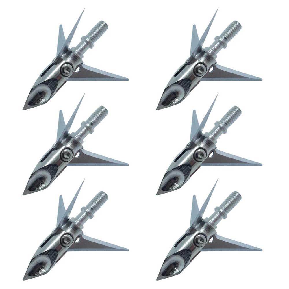 6pcs 100 Grain Silver Archery Hard Blade Broadheads Arrowheads Tips with 3 Sharp Blades
6pcs 100 Grain Silver Archery Hard Blade Broadheads Arrowheads Tips with 3 Sharp Blades
