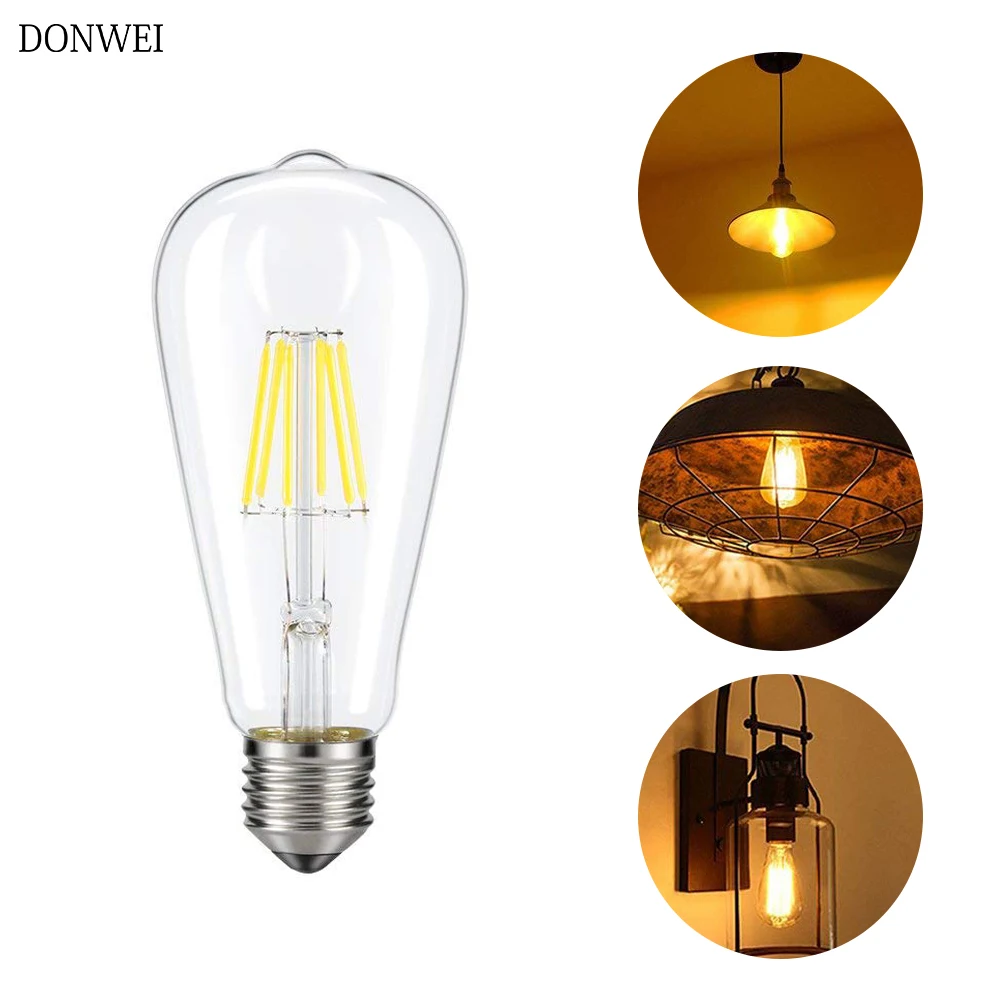 LED Filament Bulb E27 Bulb Retro Lamp 220V 4W 6W 8W LED Filament Light E27 Glass Ball Bombillas LED Bulb Home Decor
LED Filament Bulb E27 Bulb Retro Lamp 220V 4W 6W 8W LED Filament Light E27 Glass Ball Bombillas LED Bulb Home Decor