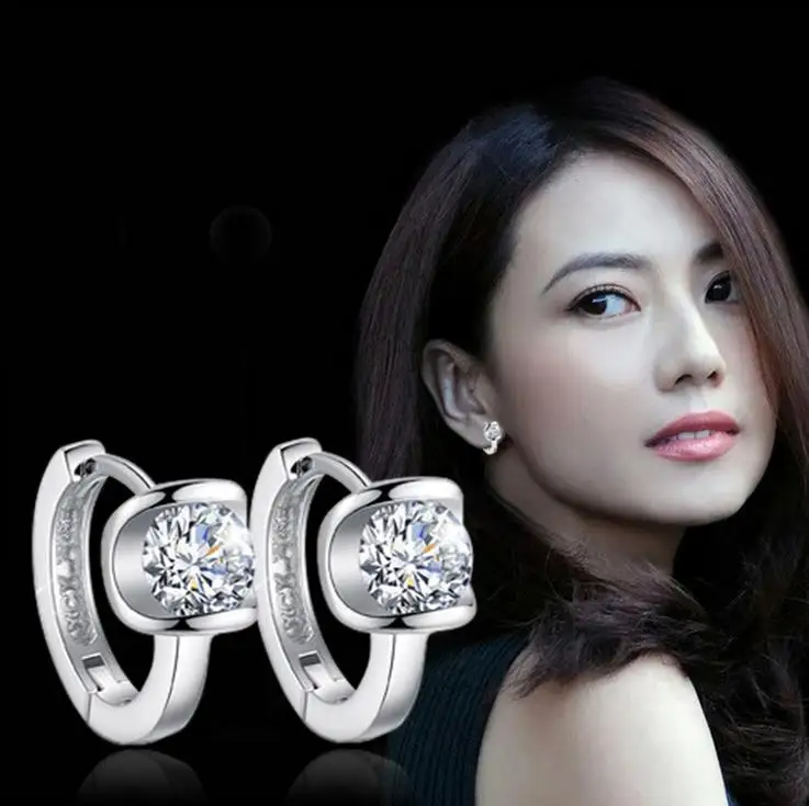 Hot Sale Fashion White Crystal Zircon 925 Sterling Silver Stud Earrings For Women Men Wedding Jewelry Brincos 2Y100
Hot Sale Fashion White Crystal Zircon 925 Sterling Silver Stud Earrings For Women Men Wedding Jewelry Brincos 2Y100