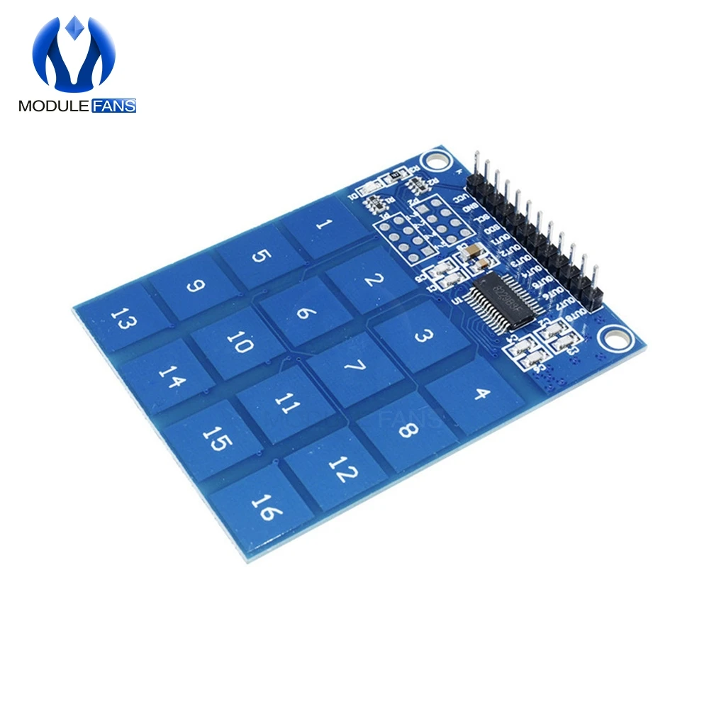 16 Key Way Channel TTP229 Capactive Touch Switch Digital Sensor IC Module Plate Board For Arduino Low Power Indicator 2.4V 5.5V
16 Key Way Channel TTP229 Capactive Touch Switch Digital Sensor IC Module Plate Board For Arduino Low Power Indicator 2.4V 5.5V
