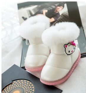 Winter Warm Snow Boots Hello Kitty Shoes For Girls White/Gold/Pink Soft Sole Non-slip For Children
Winter Warm Snow Boots Hello Kitty Shoes For Girls White/Gold/Pink Soft Sole Non-slip For Children