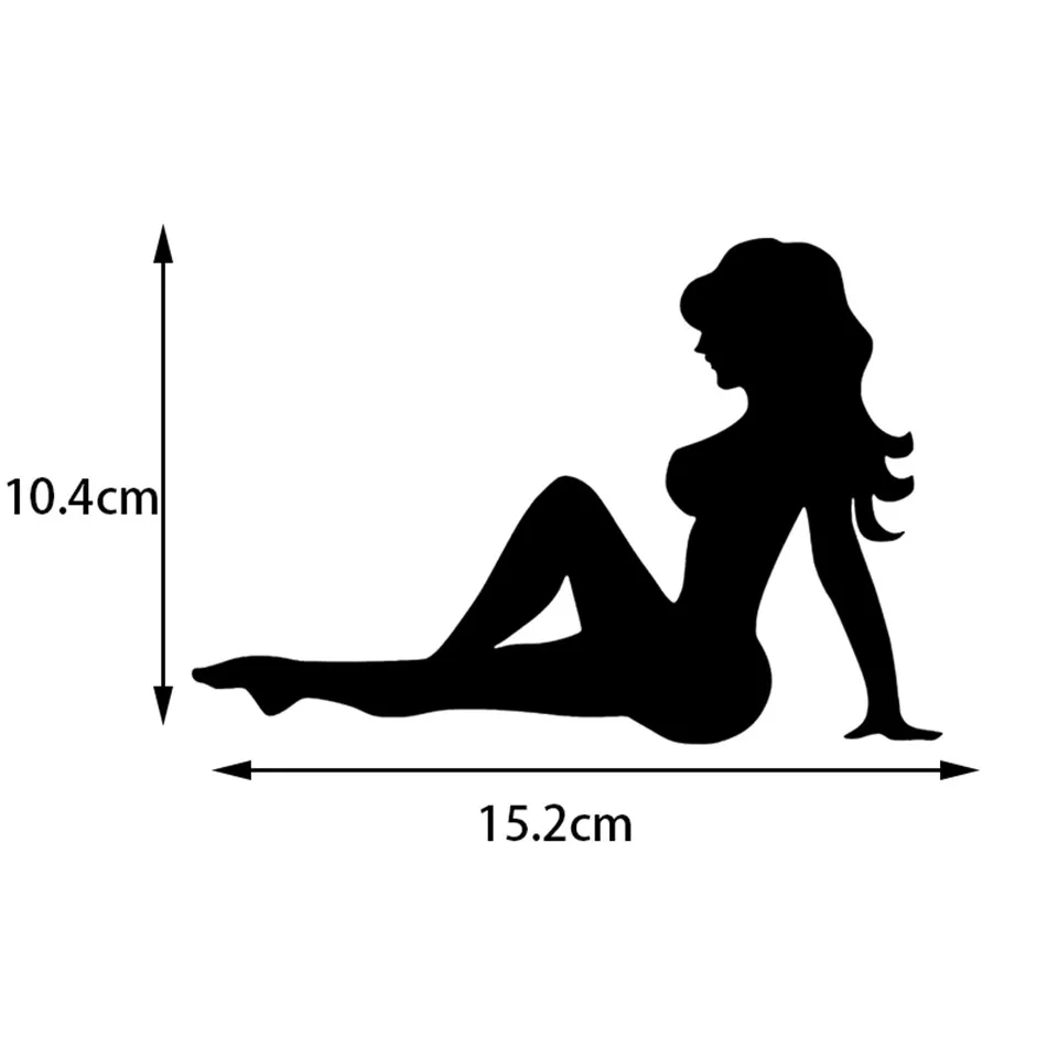 15.210.4CM Sexy Girl Personalized Custom Car Stickers Cartoon Motorcycle Vinyl Decals Sticker On Car For Ford Audi BMW Toyota (4)