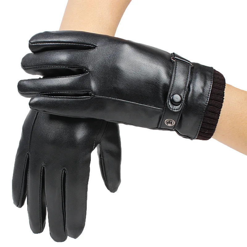 New Fashion Warm Winter Men PU Leather Gloves High Quality Casual Thickened Velvet Black Male Full Fingers Mittens Accessories
New Fashion Warm Winter Men PU Leather Gloves High Quality Casual Thickened Velvet Black Male Full Fingers Mittens Accessories