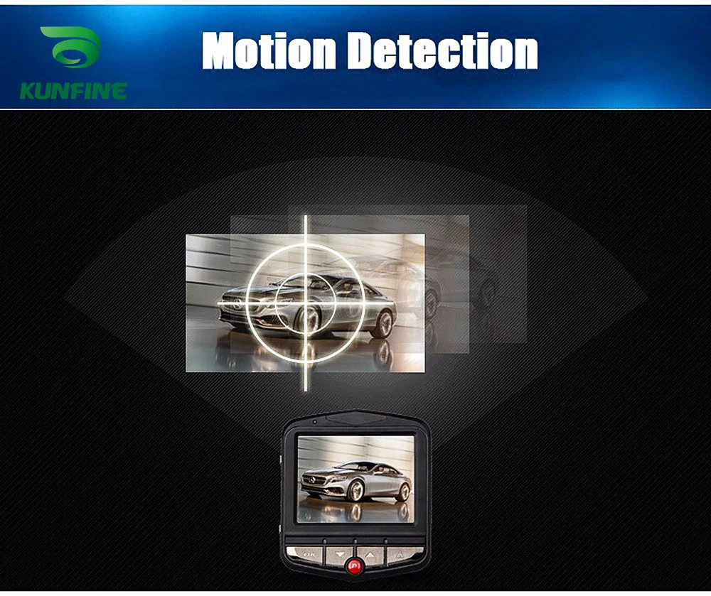 KUNFINE 2.41080P Recording Dash Cam Car DVR G-sensor Night Vision Video Recorder Wide Angle 170 (6)