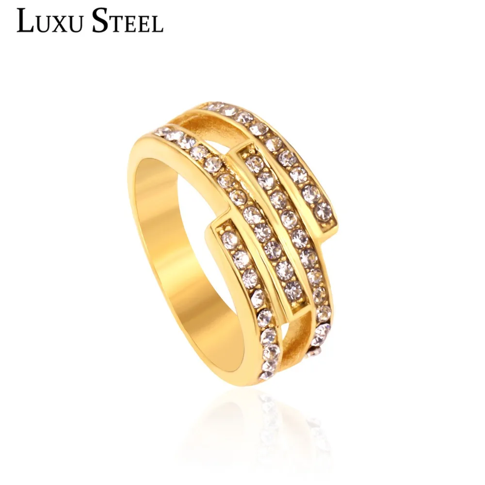 LUXUSTEEL CUbic Zirconia Rings For Women Stainless Steel Gold/Silver Color Size 6-9 Wedding Jewelry Fashion Accessories Gift
LUXUSTEEL CUbic Zirconia Rings For Women Stainless Steel Gold/Silver Color Size 6-9 Wedding Jewelry Fashion Accessories Gift