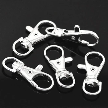 100Pcs Silver Plated Classic Metal Swivel Lobster Clasps For Key Ring Fashion Jewelry Findings 37mm
100Pcs Silver Plated Classic Metal Swivel Lobster Clasps For Key Ring Fashion Jewelry Findings 37mm