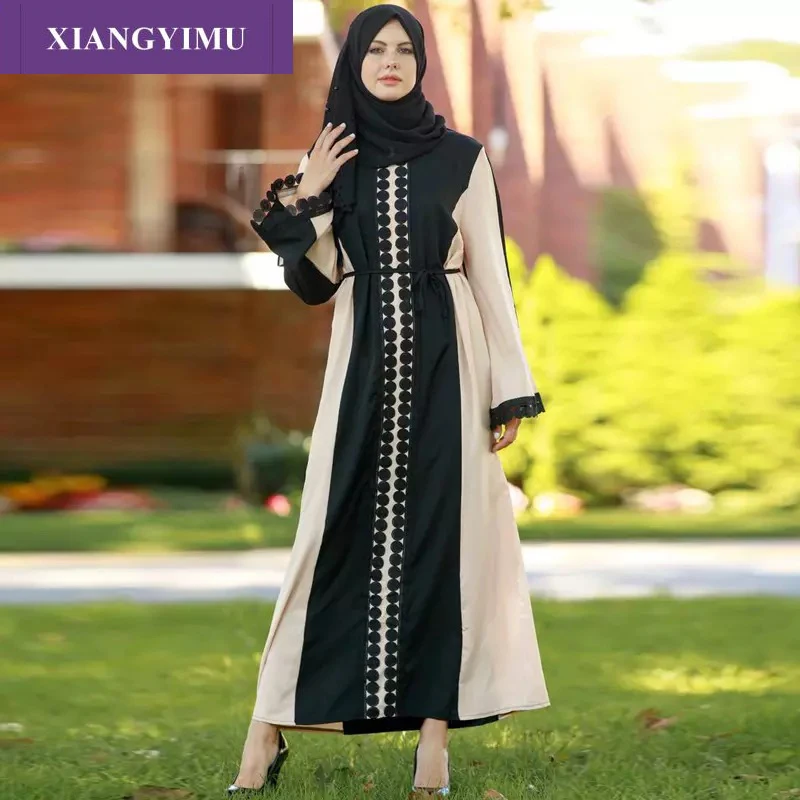 F8849-1 Arab Middle East Muslim robe lace skirt Ramadan long kraft silk dress for islamic women, Arab dress new dubai 
F8849-1 Arab Middle East Muslim robe lace skirt Ramadan long kraft silk dress for islamic women, Arab dress new dubai