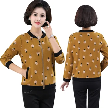 2019 New Spring Autumn Short Jacket Long-Sleeve Fashion Casual O Neck Print Zipper Jacket Middle-Aged Female Clothing Outwear
2019 New Spring Autumn Short Jacket Long-Sleeve Fashion Casual O Neck Print Zipper Jacket Middle-Aged Female Clothing Outwear