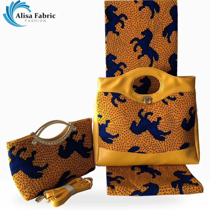 Hollandais Wax Ladies Bag Horse Print Wax Handbag Set With 6 Yards/Piece African Print Wax Fabric 3 Piece/One Set 2019 For Party
Hollandais Wax Ladies Bag Horse Print Wax Handbag Set With 6 Yards/Piece African Print Wax Fabric 3 Piece/One Set 2019 For Party