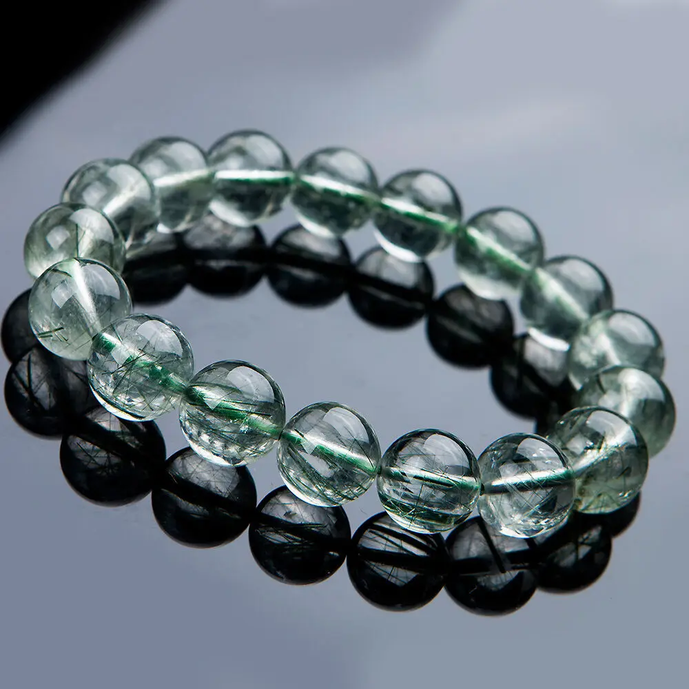 Genuine Natural Green Rutilated Quartz Bracelets 11mm 12mm Women Men Stretch Rutilated Quartz Crystal Round Beads Bracelet AAAA
Genuine Natural Green Rutilated Quartz Bracelets 11mm 12mm Women Men Stretch Rutilated Quartz Crystal Round Beads Bracelet AAAA