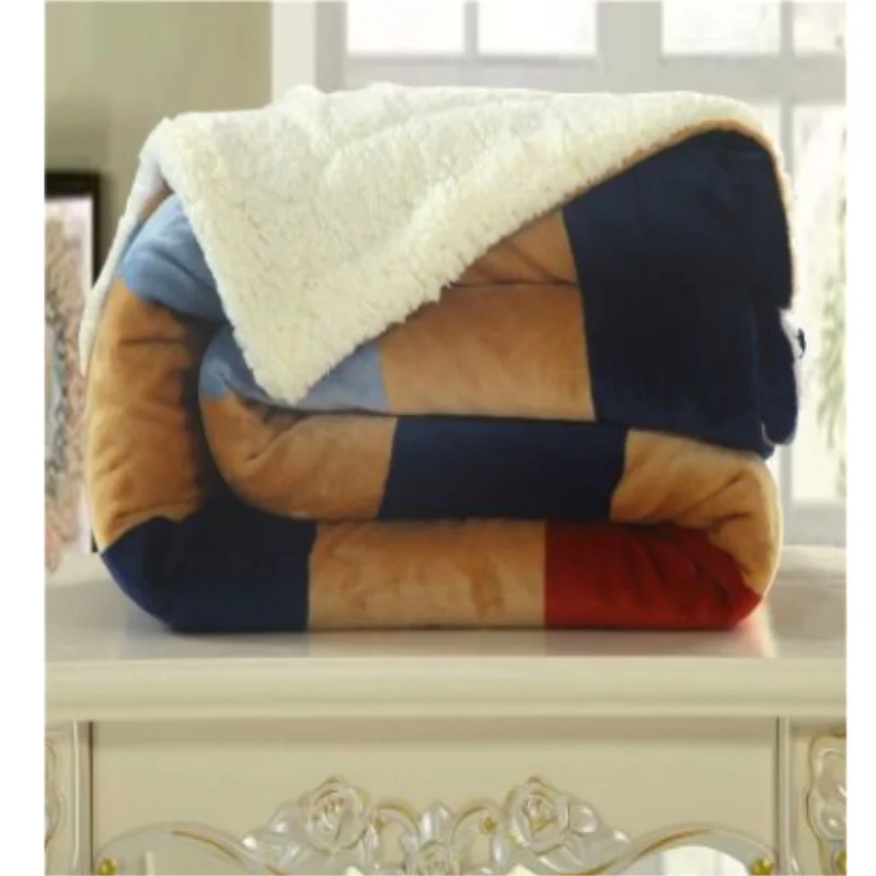 Winter and Autumn 100% Polyester Double-deck Wool Blanket Modern Thicken on The Beds Rectangle Adults Soft Blanket
Winter and Autumn 100% Polyester Double-deck Wool Blanket Modern Thicken on The Beds Rectangle Adults Soft Blanket