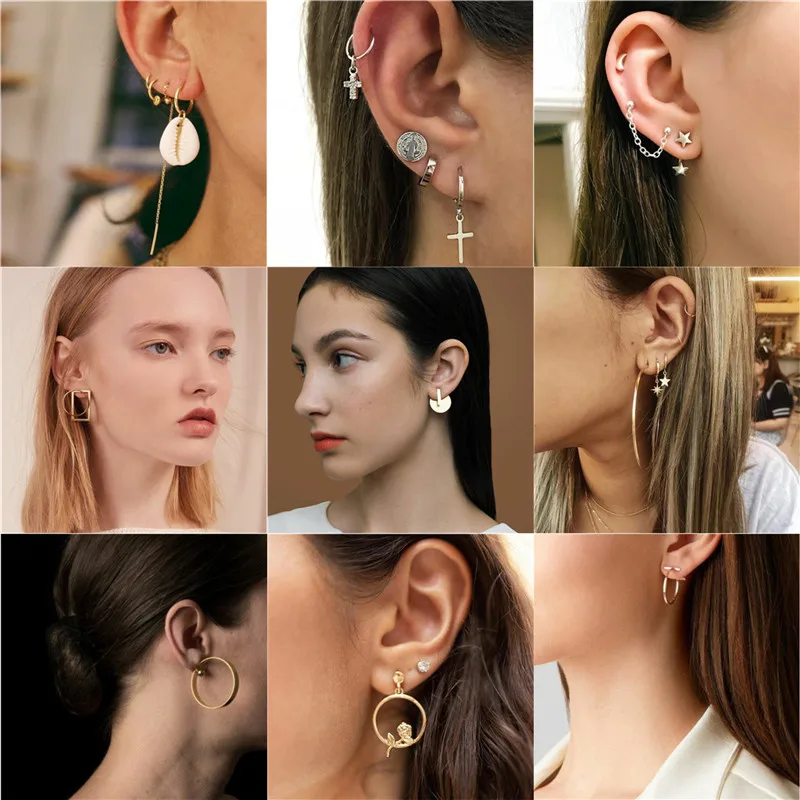 NEWBUY 9 Style Bohemian Fashion Women Earring Jewelry Unique Design Shell Cross Rose Flower Earring Female Party Jewelry
NEWBUY 9 Style Bohemian Fashion Women Earring Jewelry Unique Design Shell Cross Rose Flower Earring Female Party Jewelry