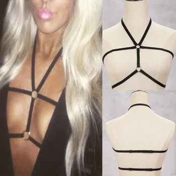 New Harness cage bra 90's lingerie belt harness belt Harajuku Gothic bondage lingerie Body Harness bra
New Harness cage bra 90's lingerie belt harness belt Harajuku Gothic bondage lingerie Body Harness bra