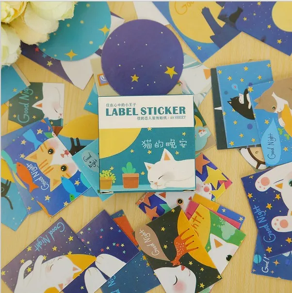 20 set/ lot Cat Night mini paper sticker set decoration DIY diary scrapbooking sealing sticker kawaii stationery
20 set/ lot Cat Night mini paper sticker set decoration DIY diary scrapbooking sealing sticker kawaii stationery