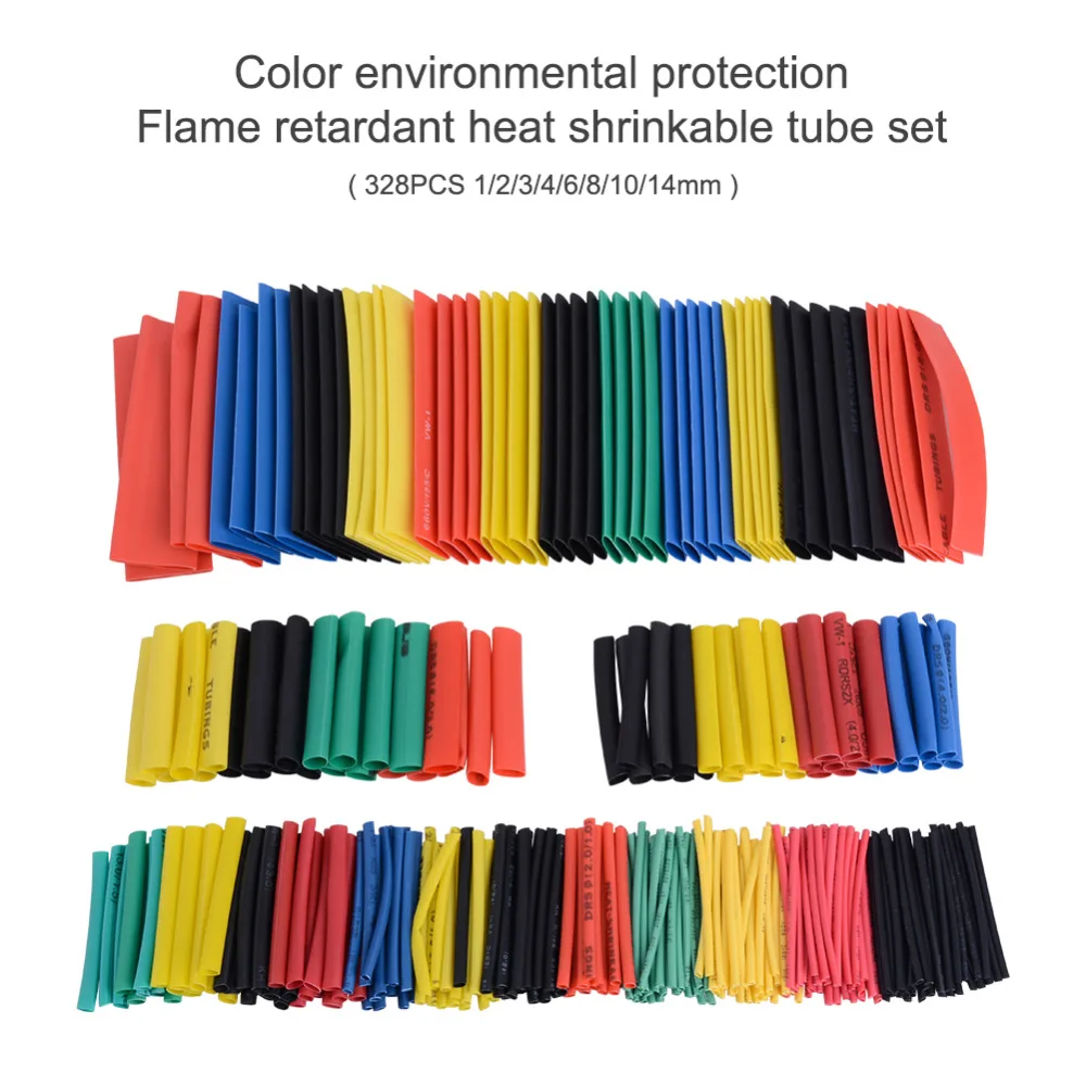 328pcs 2:1 Polyolefin Shrinking Assorted Heat Shrink Tube Wrap Wire Cable Insulated Sleeving Tubing Set Cable Set Bag
328pcs 2:1 Polyolefin Shrinking Assorted Heat Shrink Tube Wrap Wire Cable Insulated Sleeving Tubing Set Cable Set Bag