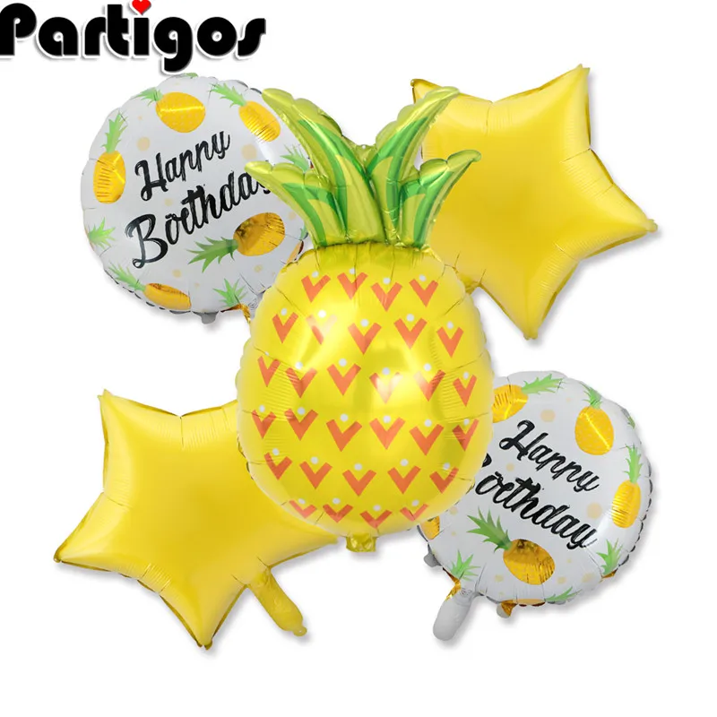 5pcs/lot Gold Pineapple Shape Foil Balloon Round Happy Birthday Pineapple Printed Decoration Air Balloons Heart Star Balloons
5pcs/lot Gold Pineapple Shape Foil Balloon Round Happy Birthday Pineapple Printed Decoration Air Balloons Heart Star Balloons