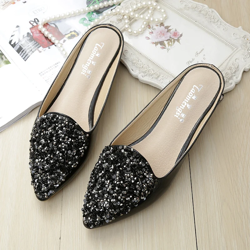 2019 Pointed Toe Sequin Fashion Sweet Soft Bottomed Single Shoe Slip On Outside Slippers Novelty Style Women Casual Shoes YX0007
2019 Pointed Toe Sequin Fashion Sweet Soft Bottomed Single Shoe Slip On Outside Slippers Novelty Style Women Casual Shoes YX0007