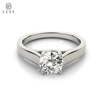 LESF Rings 925 Sterling Silver Engagement Jewelry 1 ct Round Shining Zircon Wedding Finger Rings For Women
LESF Rings 925 Sterling Silver Engagement Jewelry 1 ct Round Shining Zircon Wedding Finger Rings For Women