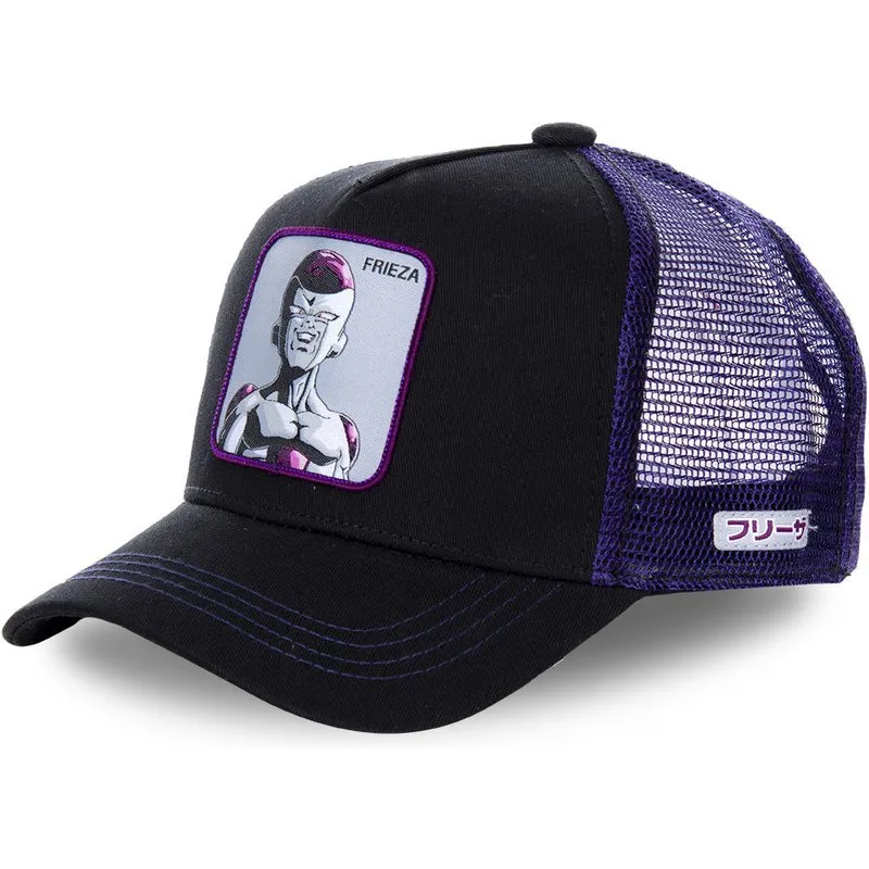 

New Dragon Ball Mesh Hat Anime FRIEZA Roles Baseball Cap High Quality Curved Brim Purple & Black Snapback Cap Gorras Casquette