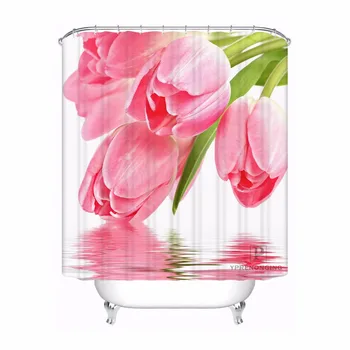 Custom Tulips Flowers Bathroom Acceptable Shower Curtain Polyester Fabric Bathroom Curtain #180320-01-207 
Custom Tulips Flowers Bathroom Acceptable Shower Curtain Polyester Fabric Bathroom Curtain #180320-01-207