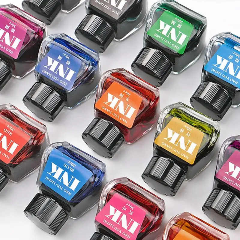 30ml Bottled Glass Smooth Writing Fountain Pen Ink Refill School Student Stationery Gift Office Supplies 16 Colors
30ml Bottled Glass Smooth Writing Fountain Pen Ink Refill School Student Stationery Gift Office Supplies 16 Colors