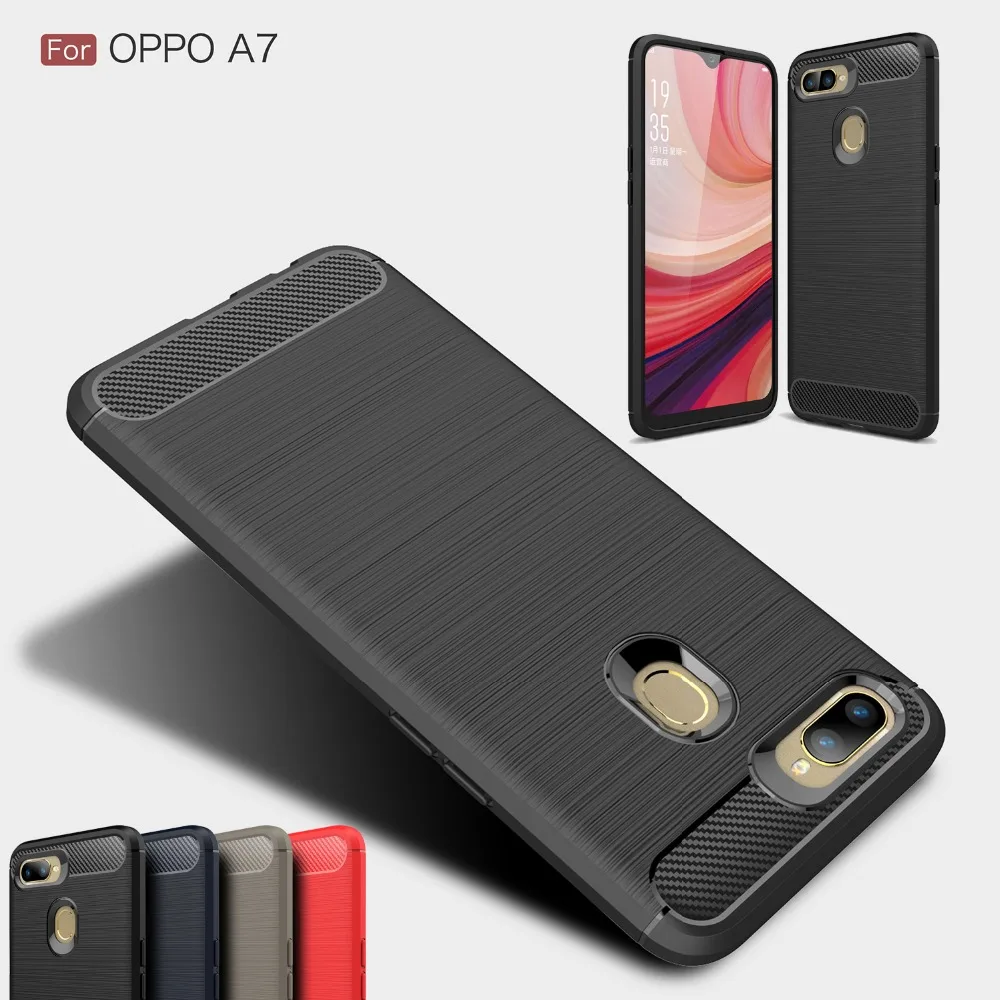 For OPPO A7 Brushed Carbon Fiber Case Silicone Surface Soft Matte TPU Frame Protector Back Cover Case For OPPO A7 Coque Fundas
For OPPO A7 Brushed Carbon Fiber Case Silicone Surface Soft Matte TPU Frame Protector Back Cover Case For OPPO A7 Coque Fundas