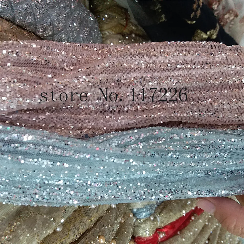 fashion design Top selling french net fabric with glued glitter JRB-16236 shinny sequins lace fabric for wedding dress
fashion design Top selling french net fabric with glued glitter JRB-16236 shinny sequins lace fabric for wedding dress