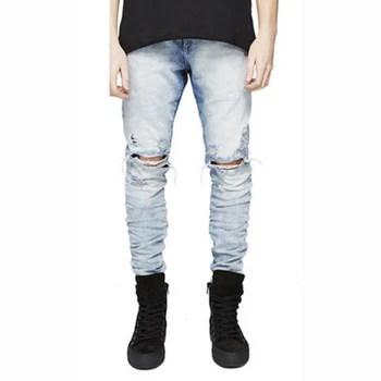 Men's Jean New High Quality Luxury Cotton clothing designer pants Male destroyed slim denim straight biker skinny jeans ripped
Men's Jean New High Quality Luxury Cotton clothing designer pants Male destroyed slim denim straight biker skinny jeans ripped