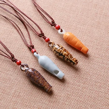 Ceramic Whistle Necklace DIY Handmade Pendants with Rope Birthday Party Gift for Kids Children
Ceramic Whistle Necklace DIY Handmade Pendants with Rope Birthday Party Gift for Kids Children