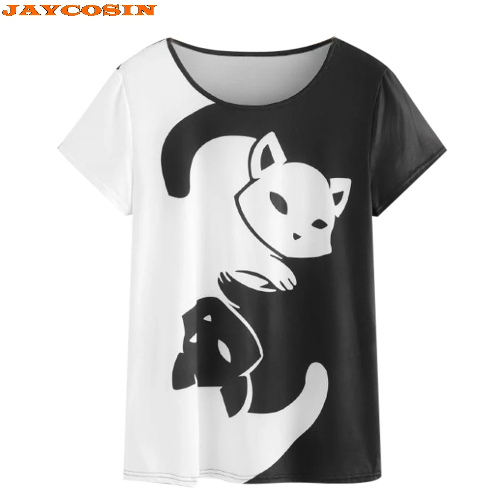 JAYCOSIN Hot High Quality Fashion Design Womens Cat Printing Short Cotton Sweatshirt Pullover Tops T-Shirt Women New
JAYCOSIN Hot High Quality Fashion Design Womens Cat Printing Short Cotton Sweatshirt Pullover Tops T-Shirt Women New