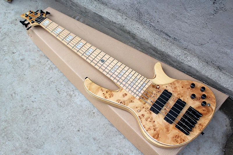 Factory Custom 6 strings 24 frets ash body Electric Bass Guitar with active pickups,black hardware,can be customized
Factory Custom 6 strings 24 frets ash body Electric Bass Guitar with active pickups,black hardware,can be customized