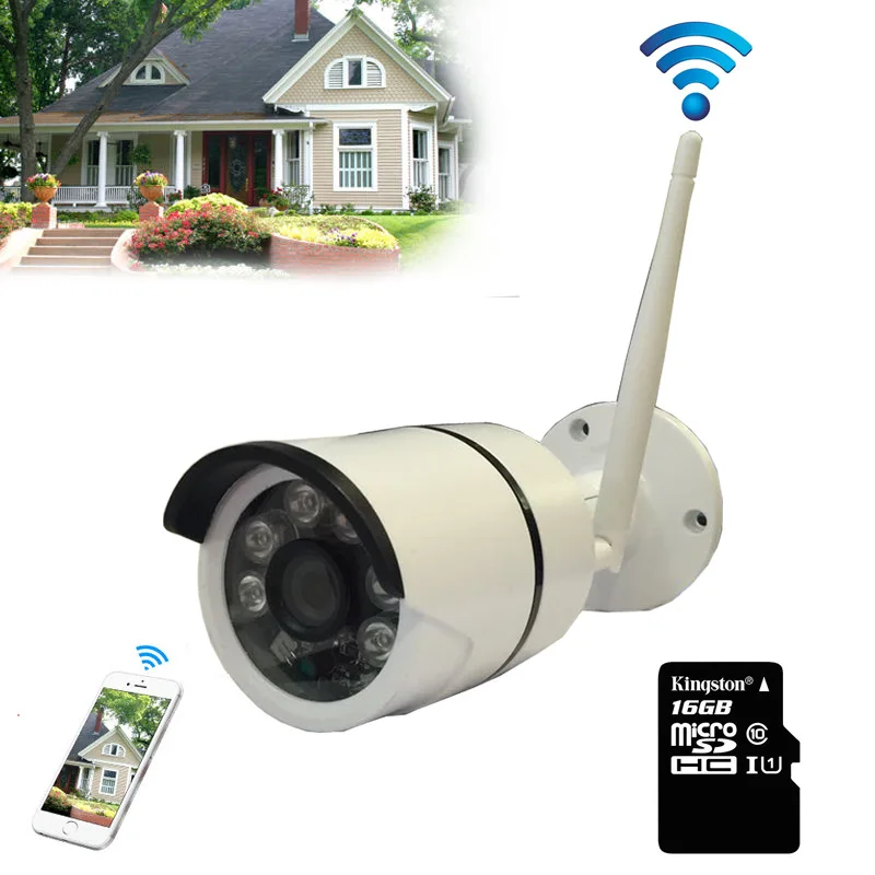 720P Wifi Bullet camera Outdoor Waterproof IP Camera Wireless Surveillance Camera Memory Card Slot CCTV Camera Night Vision
720P Wifi Bullet camera Outdoor Waterproof IP Camera Wireless Surveillance Camera Memory Card Slot CCTV Camera Night Vision